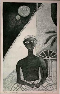 A Sail from Threads of Patience, 1987, Zinc etching