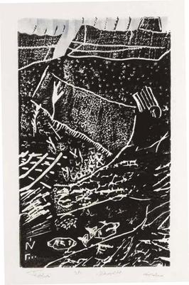 After the Storm, 2000, Linoleum print