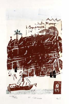 Dimensions, 1999, Linoleum print
