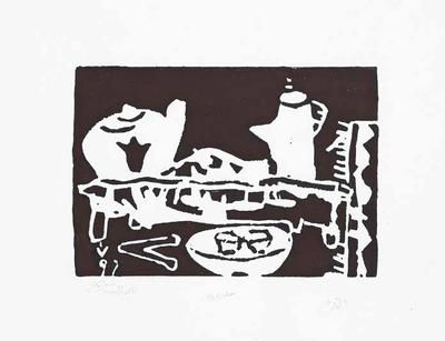 Duwwa, 1996, Linoleum print