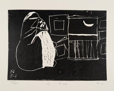 Estrangement of the Soul, 2001, Linoleum print
