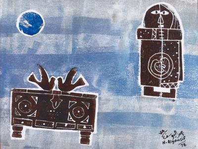 Familiarity, 1978, Linoleum print