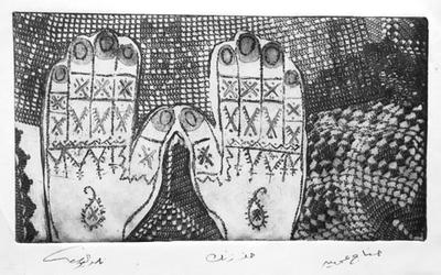 Henna Dough, 1981, Zinc etching