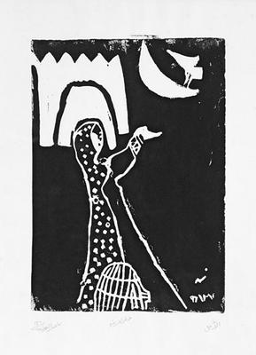 Hope, 1996, Linoleum print