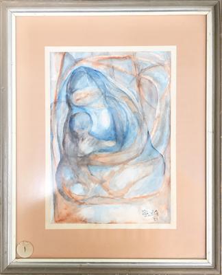 Motherhood, 1984, Watercolour