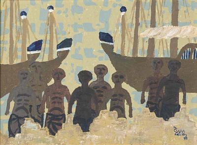 On The Shores of History, On The Shores Of The Gulf, 1994, Acrylic