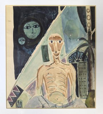 Pear Diver's Memories, 1969, Watercolour