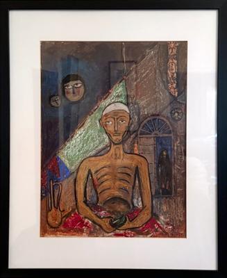 Pear Diver's Memories II, 1969, Pastels and Charcoal