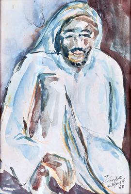 Personality from the Coffee Shop, 1968, Watercolour