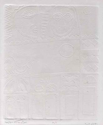 Raised Motifs, 1987, Linoleum relief