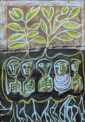 Roots, 1985, Watercolour