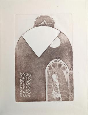 Sing, Um Jassim 1, 1988, Print - Zinc Etching
