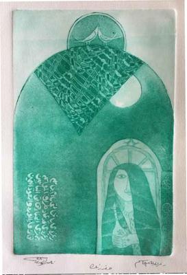 Sing, Um Jassim 4, 1988, Print - Zinc Etching