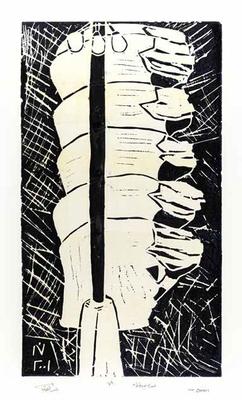 Submission to God, 2001, Linoleum print