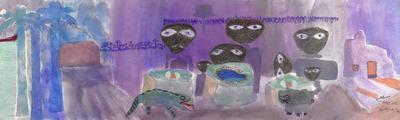 Superstitions, 1993, Watercolor stencils