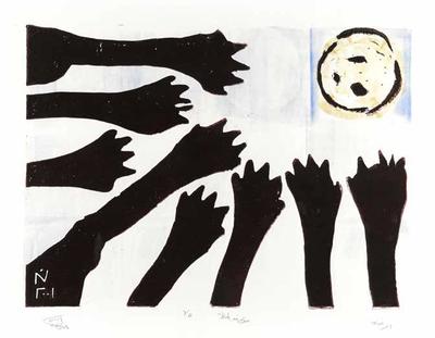 The Bread, 2001, Linoleum print