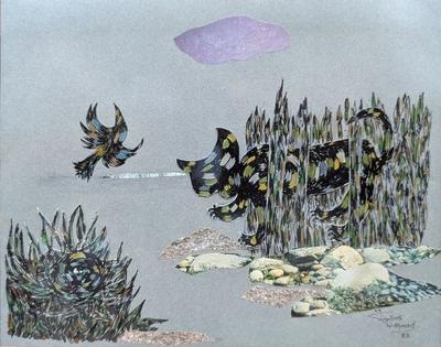 The Cat and the Bird, 1983, Marker Pens