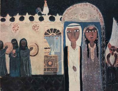 The Diver’s Wedding, 1969, Oil