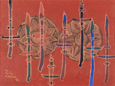 The Echo of History, 1995, Acrylic and mixed media
