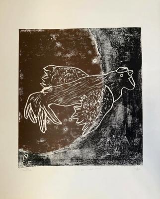 The Escape, 2003, Linoleum print