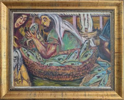 The Fish Merchant, 1962, Oil