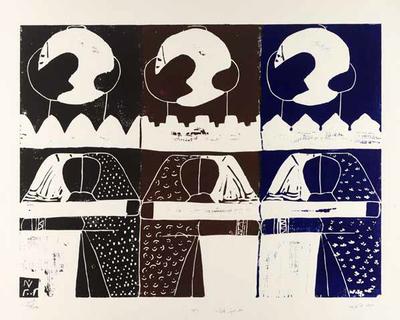 The Joy in Every Home, 2002, Linoleum print