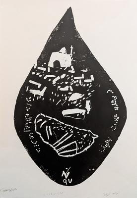 The Last Tear, 1997, Linoleum print