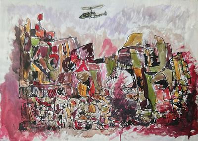 The Napalm - Sabra & Shatila, 1982, Watercolour