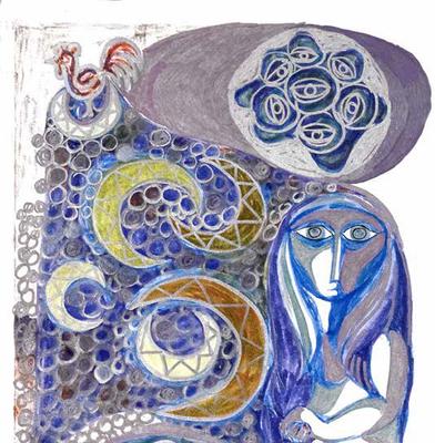 The Seven Eyes, 1985, Marker pens and watercolors
