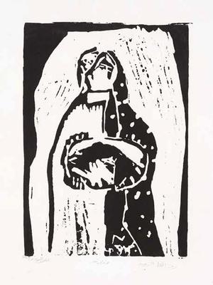The Symbol of Happy Fortune,, 1996, Linoleum print