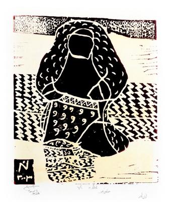 The Tailor, 2003, Linoleum print