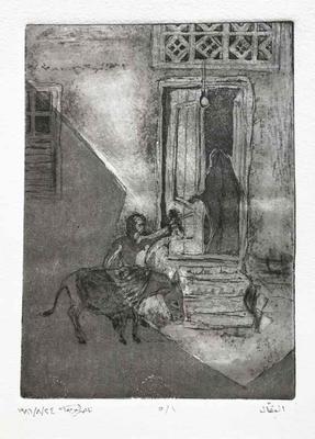 The Vegetables Seller, 1986, Zinc etching