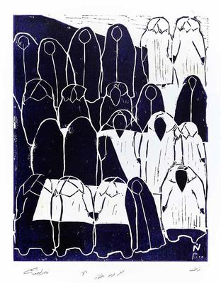 Traffic, 2000, Linoleum print