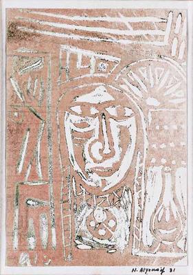 Untitled, 1981, Linoleum print