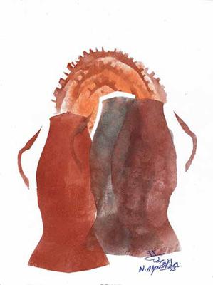 Untitled, 1993, Watercolor stencil