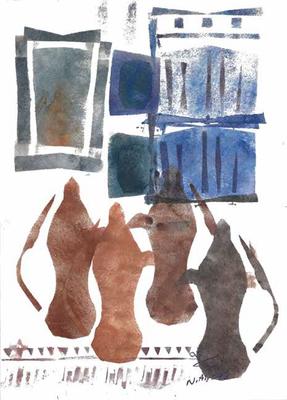 Untitled, 1993, Watercolor stencil