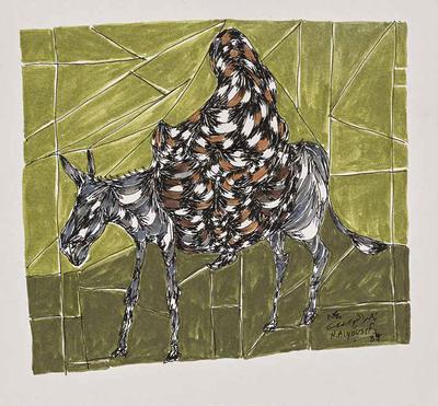 Untitled, 1984, Watercolors and marker pens