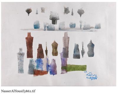 Untitled, 1993, Watercolor stencil