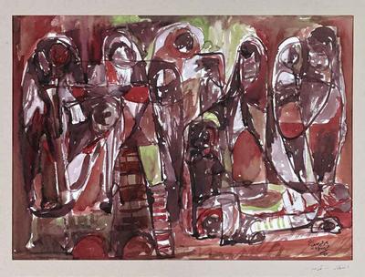 Wait and Torment, 1982, Watercolour